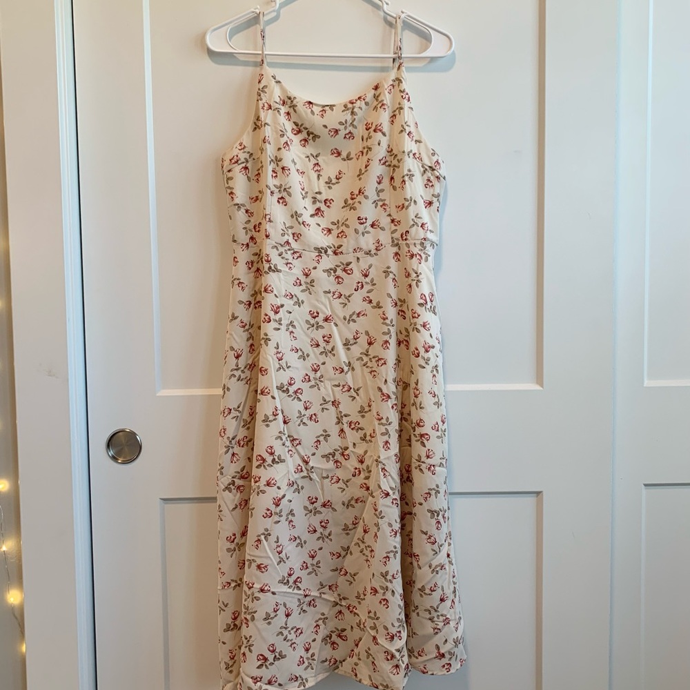 Mid length floral Asian style dress